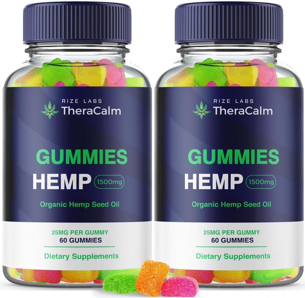 Paquete de 2 gomitas Theracalm, suplemento de fórmula avanzada Theracalm, gomitas de cáñamo Theracalm de mezcla premium, Theracalm máxima fuerza,