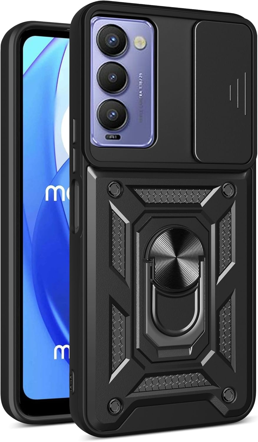 Compatible con Tecno Camon 18 P Carcasa de soporte, con cubierta deslizante para lente de cámara compatible con Tecno Camon 18P CH7n CH7  Camon 18