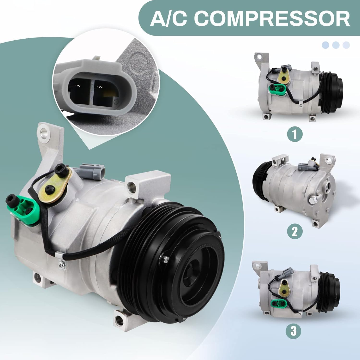 CO 29002C, compresor de AC con embrague compatible con Honda Accord Odyssey Pilot Ridgeline y Acura MDX TL 2003-2008, compresor de aire