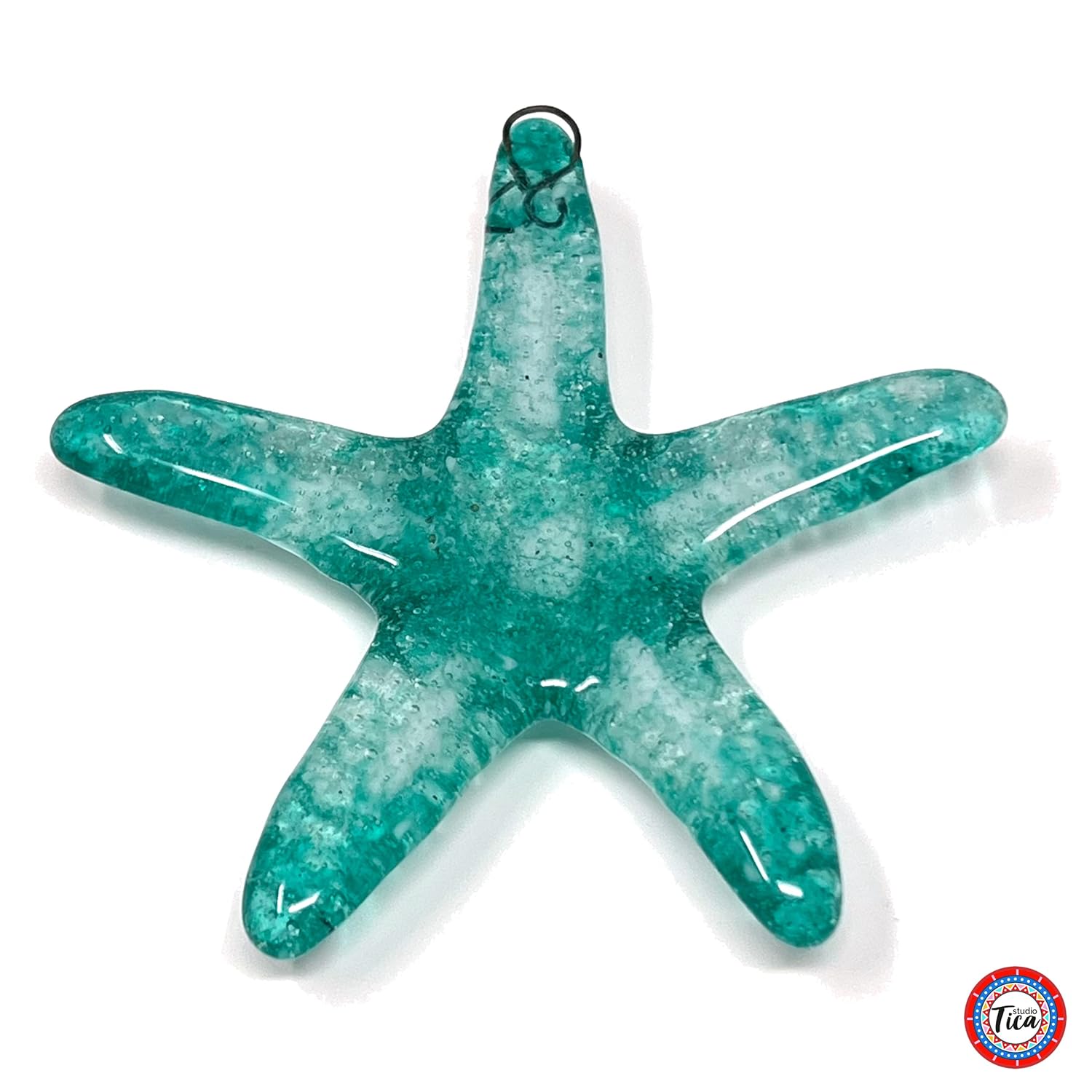 Glass Starfish – Emerald Collection – Handmade Sea Ornament and Paperweight – Beach – Nautical – Unique gift – 2024 Edition