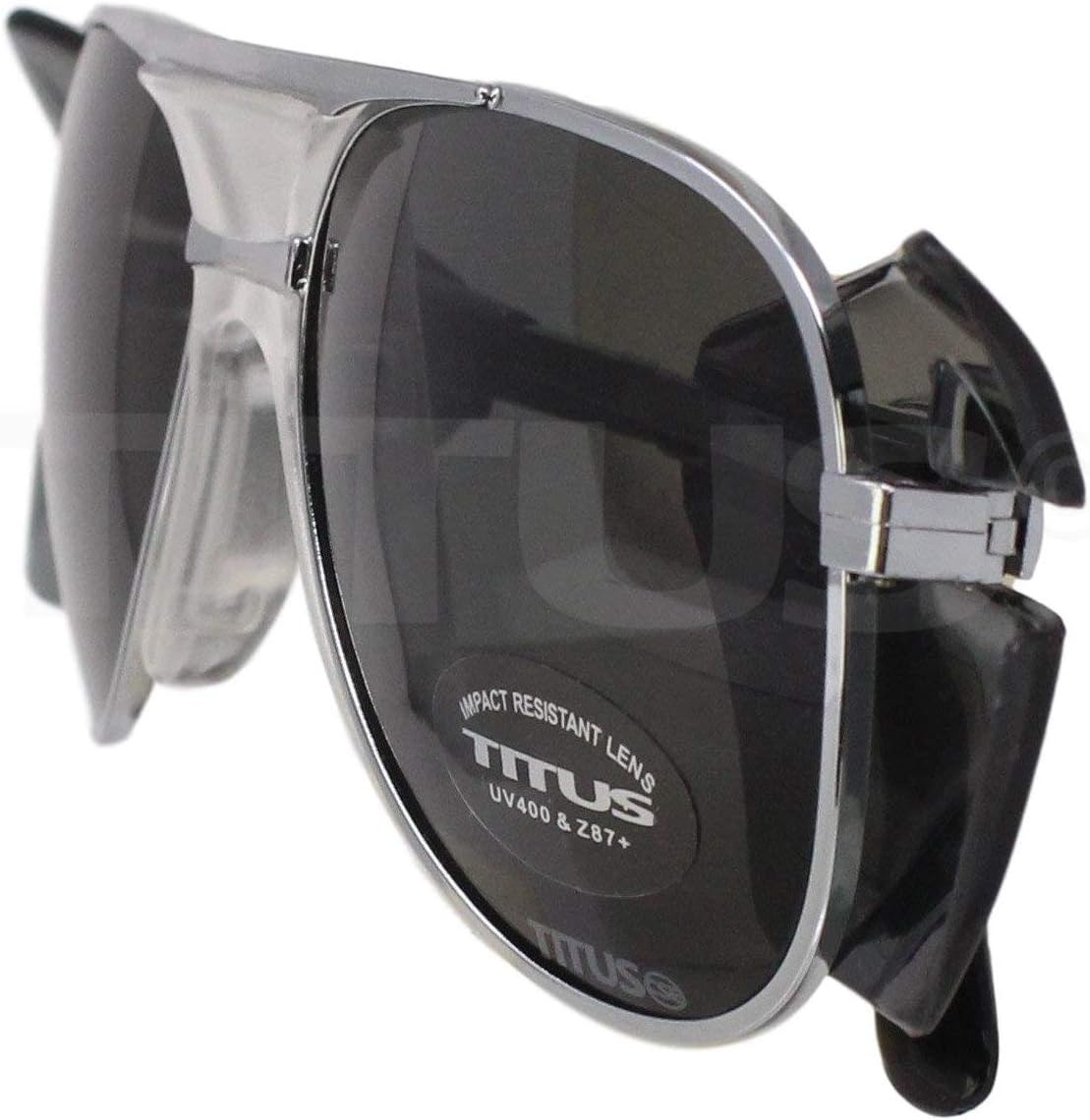 TITUS G77 – Gafas de seguridad con montura de metal premium Aviator Z87+, Z87.1, protección lateral, para disparos de motocicleta, DOT ANSI CE