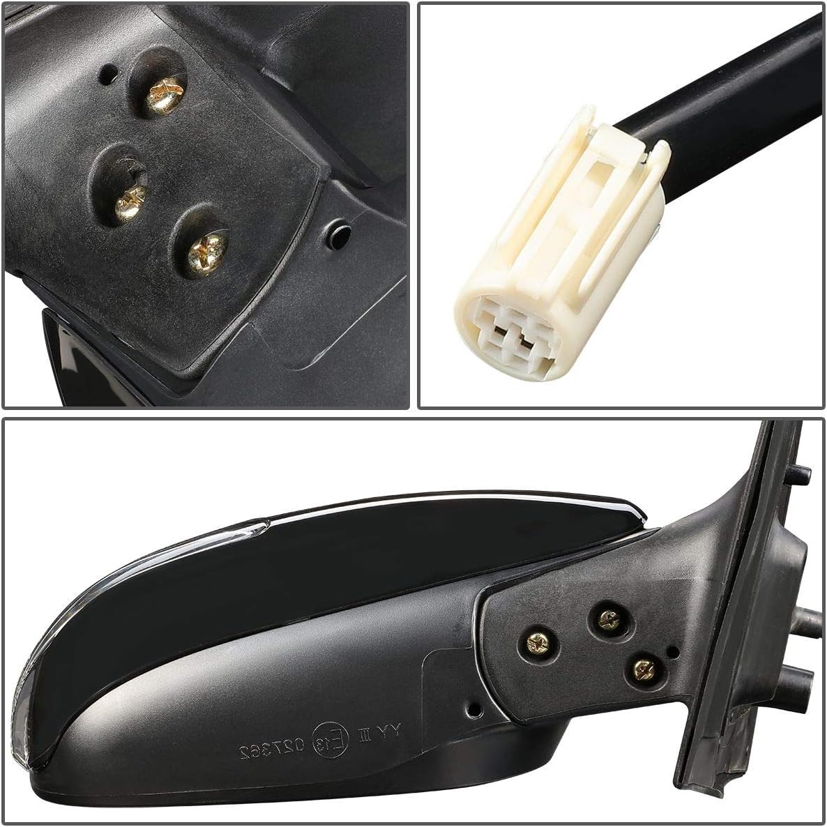 Auto Dynasty SC1321104 OE Style Powered+Turn Signal PassengerEspejo de puerta lateral derecho compatible con Scion xD 08-14
