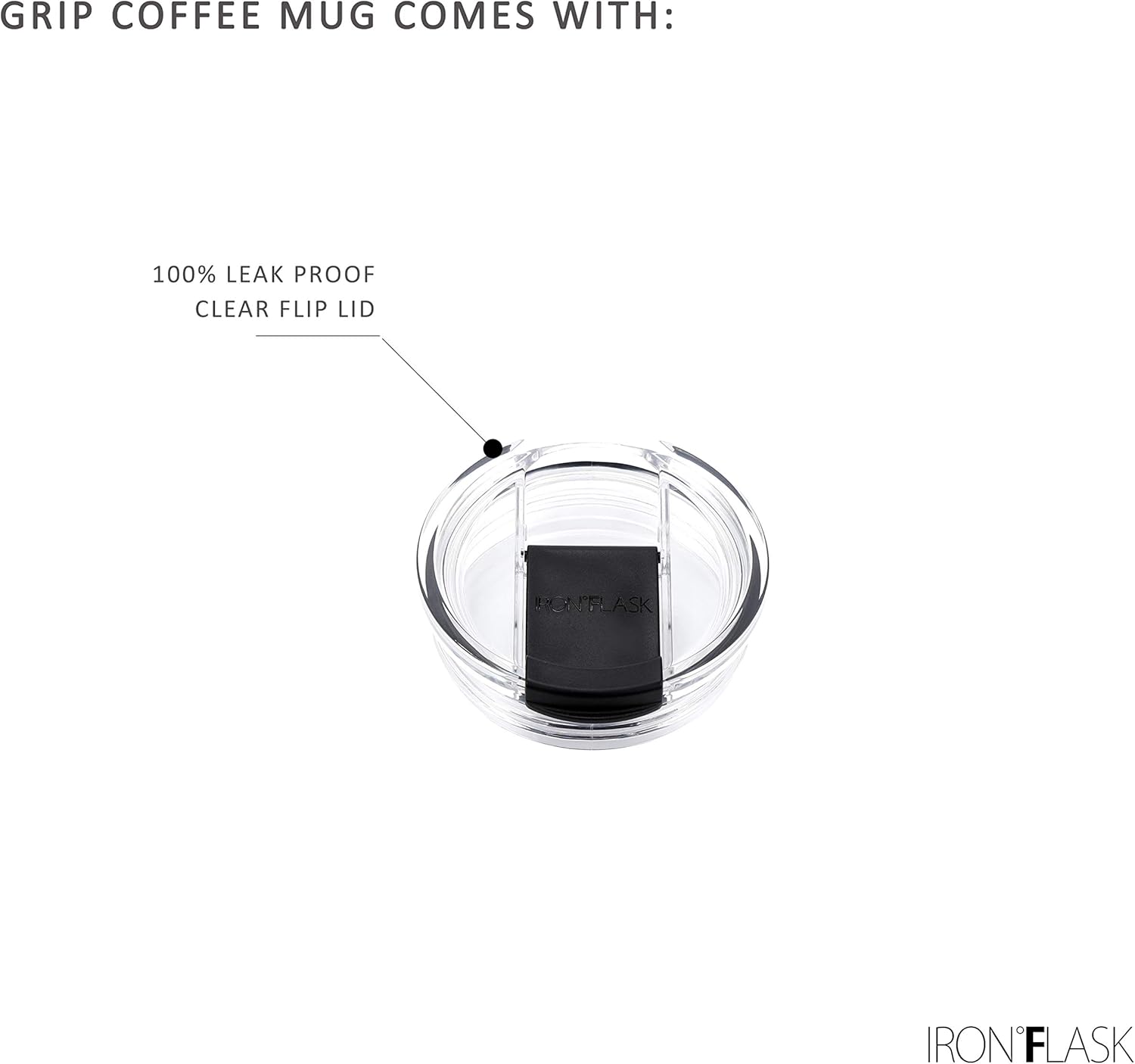 IRON FLASK – Taza para café con asa a prueba de fugas, botella de acero inoxidable con aislamiento al vacío, de doble pared, termo de viaje,