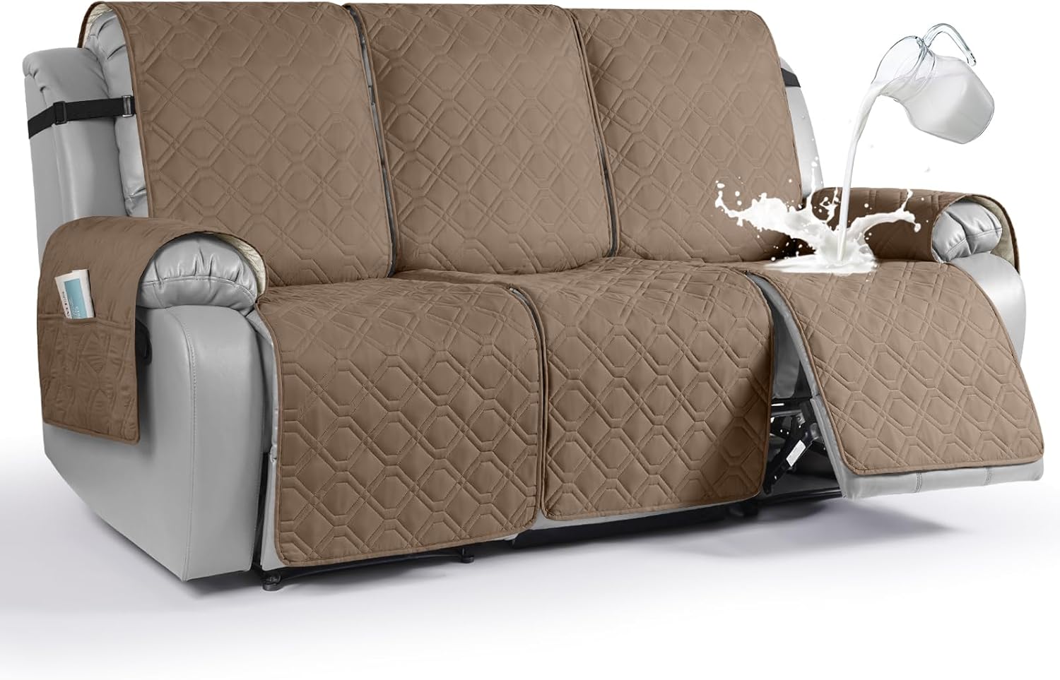 VANSOFY Fundas impermeables para sofá reclinable, fundas para sofá, fundas lavables para sofá reclinable, protector antideslizante de muebles con
