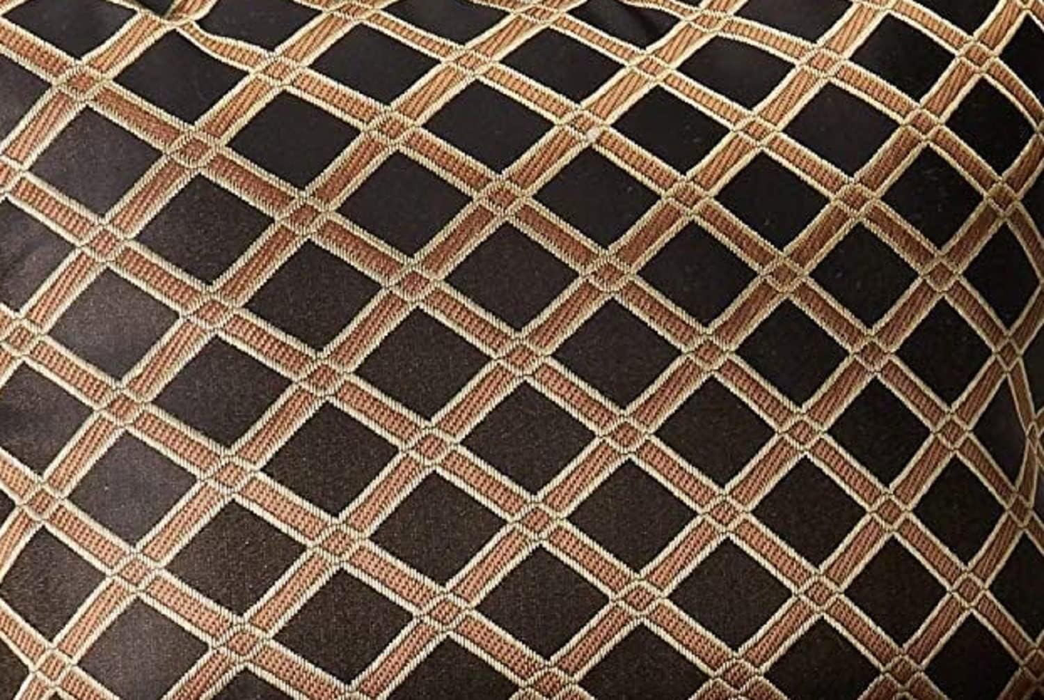 Chezmoi Collection Juego de edredón tejido jacquard de medallón floral de diamante negrodorado de 7 piezas, tamaño California King