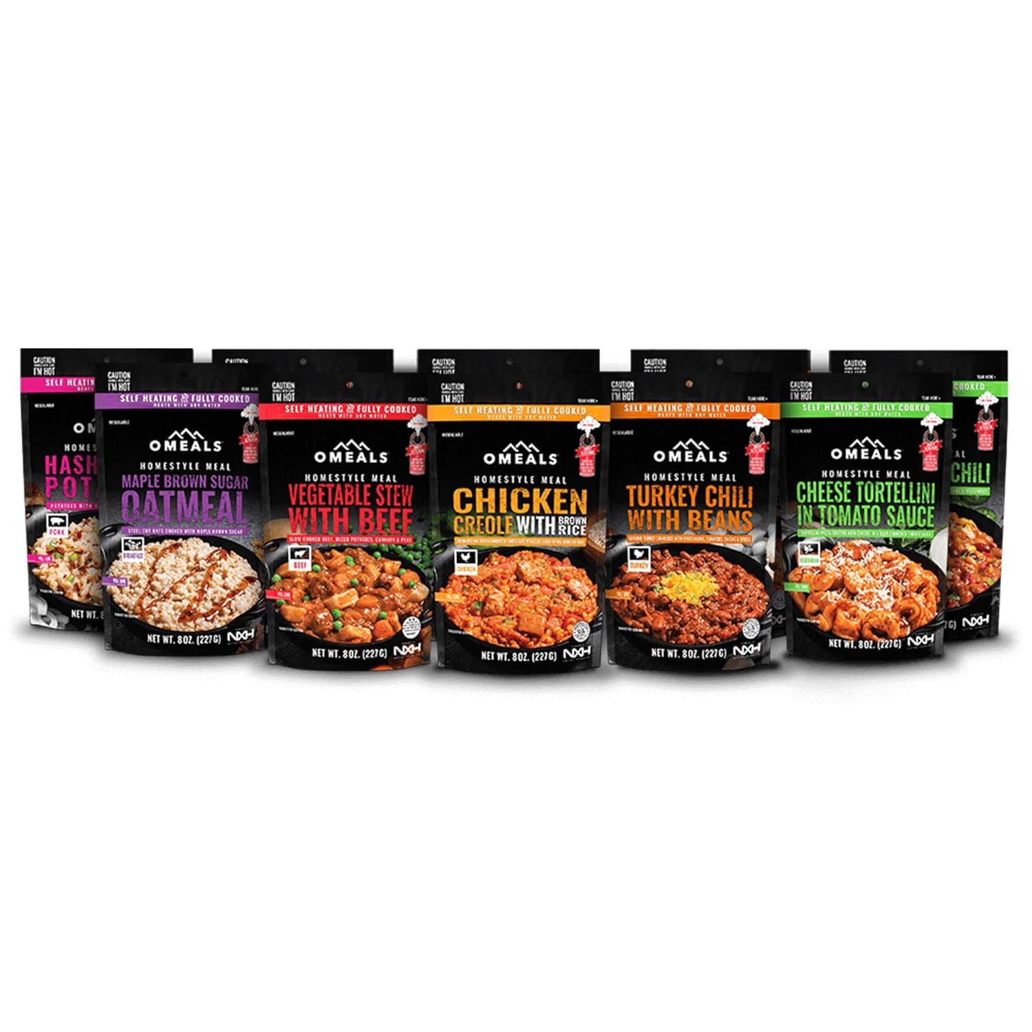 OMEALS Chickpea Masala MRE – Alimento sostenible para exteriores, de alta calidad, larga vida útil, sin gluten, vegano, totalmente cocido con