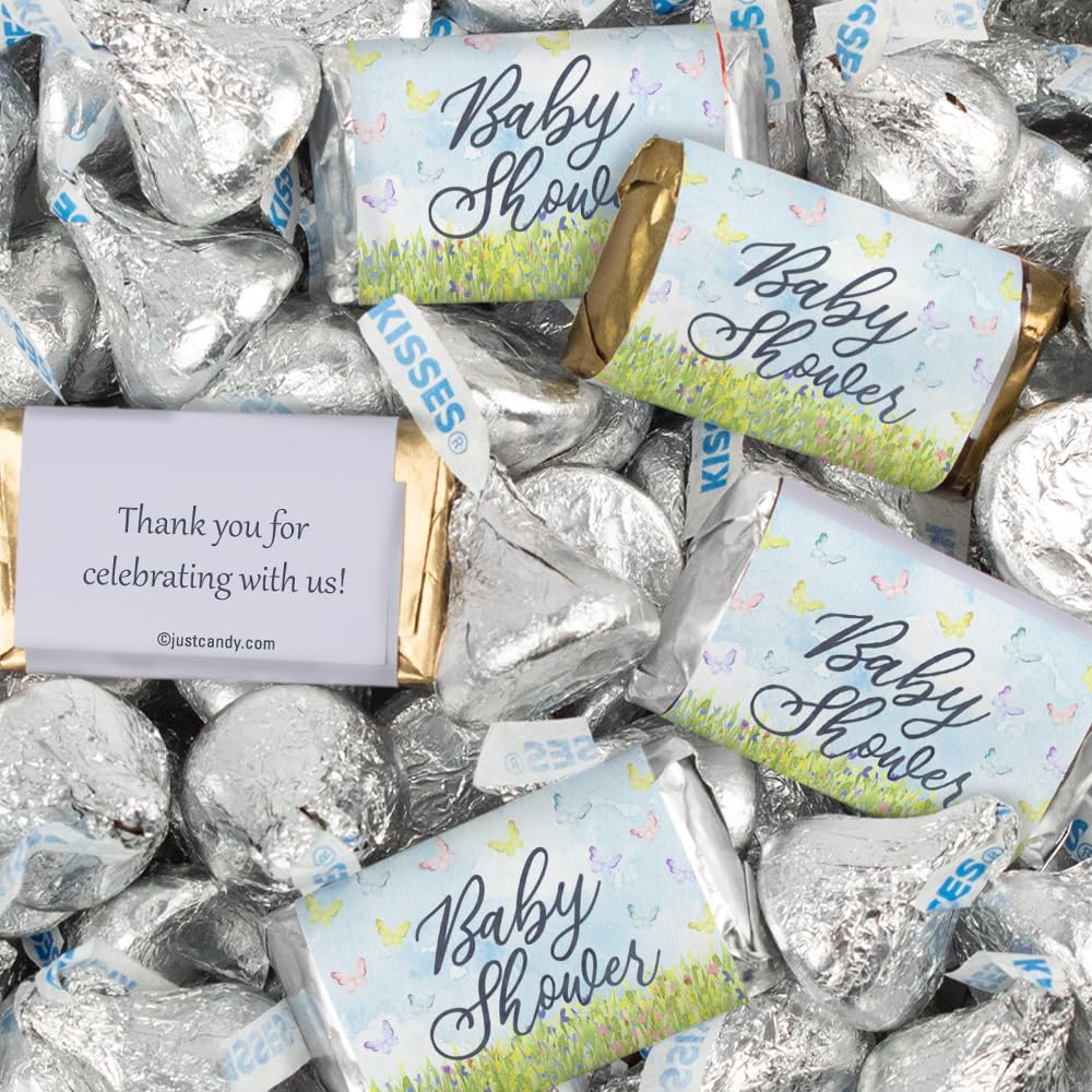 116 piezas de dulces para baby shower, recuerdos de fiesta en miniatura, chocolate y besos (1.50 libras, aproximadamente 116 piezas) – Animales de
