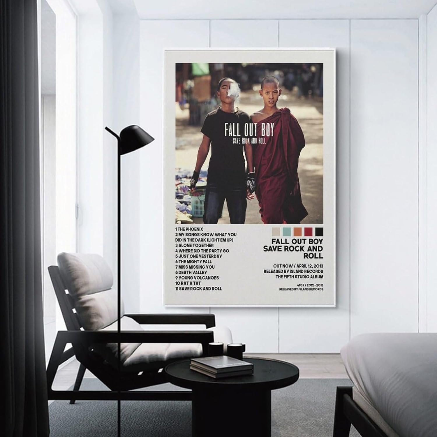 Fall Out Boy Save Rock and Roll – Póster de lienzo para decoración de dormitorio, paisaje, oficina, regalo de cumpleaños de San Valentín, estilo sin