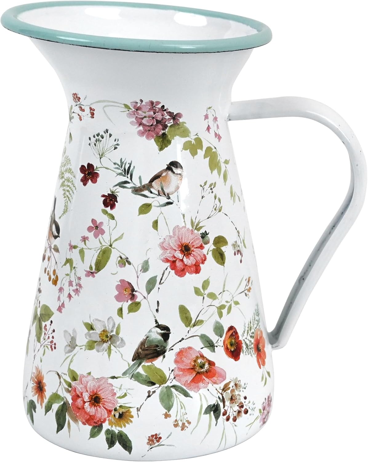 Jarra de granja, bonito jarrón decorativo para esmalte de flores, jarra de agua, jarra de bebidas, jarrón de metal para sala de estar, mesa de