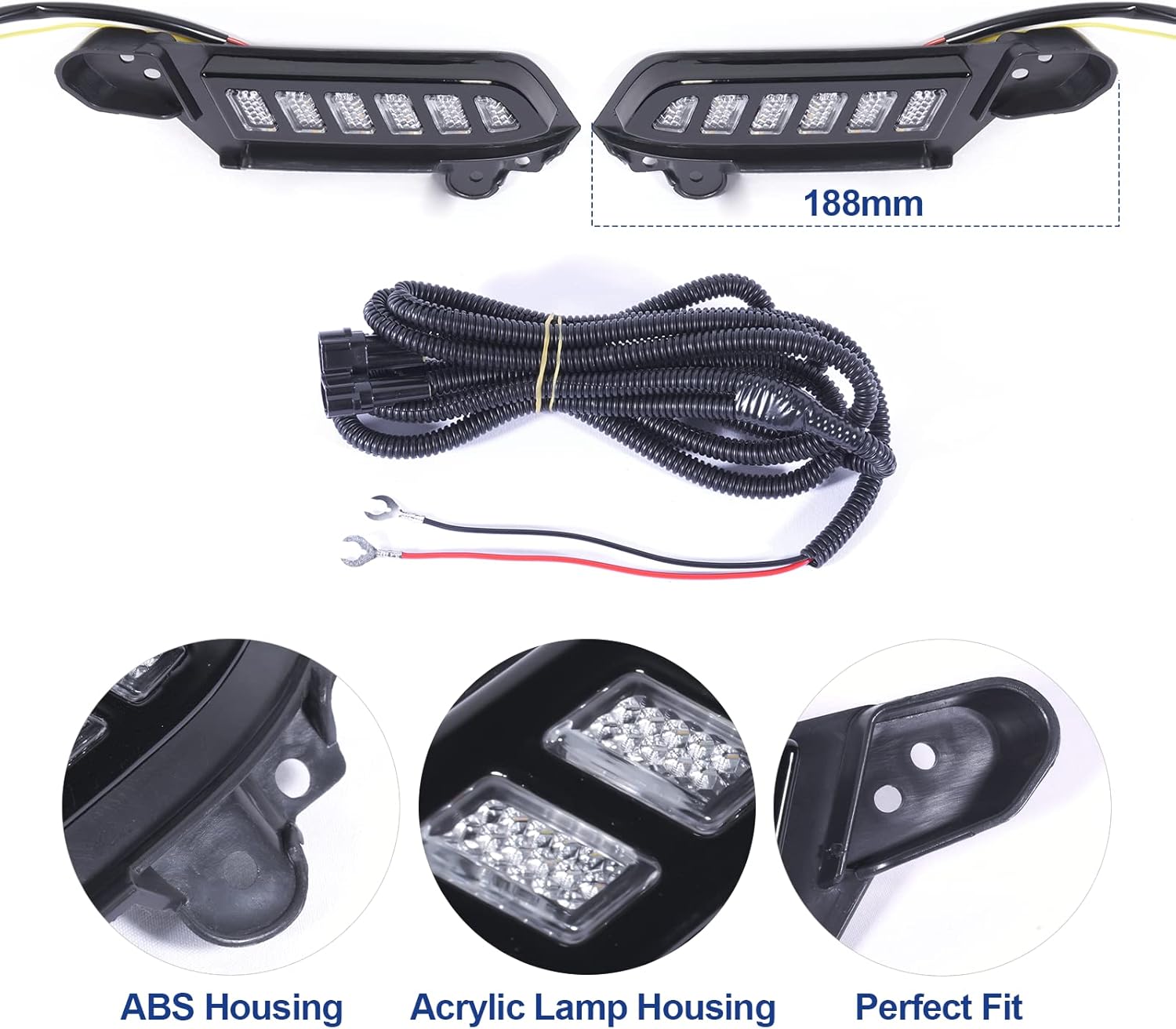 Luces LED diurnas para 2016 2017 2018 2019 2020 2021 2022 2023 Tacoma DRL montaje de faros delanteros faros antiniebla con señales de giro