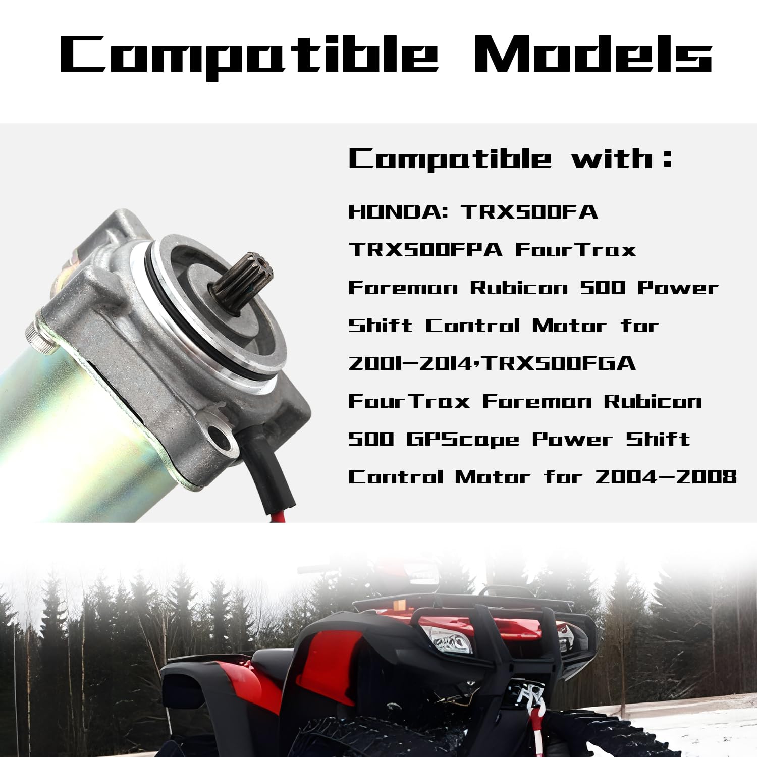 Nuevo motor de control de cambio de potencia de repuesto para Honda TRX500FA TRX500FGA Fourtrax Foreman Rubicon 2001-2014, Trx500fga 04 05 06 07 08