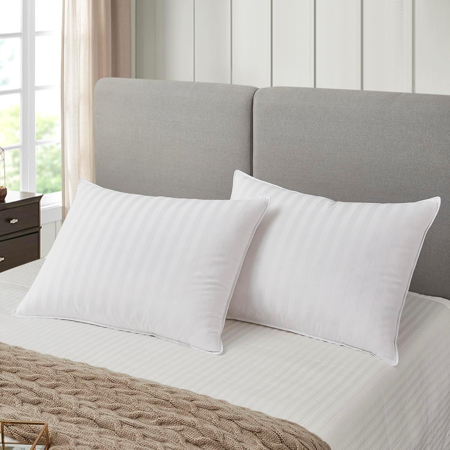 Blue Ridge Home Fashions Almohada, King, blanco