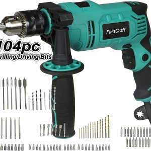 Taladro de impacto  Taladro de martillo 9A potencia máxima (clasificado 5 A), mandril de 12 0-2800 rpm, interruptor doble, mango giratorio de 360 + Taladro de impacto  Taladro de martillo 9A potencia máxima (clasificado 5 A), mandril de 12 0-2800 rpm, interruptor doble, mango giratorio de 360 +