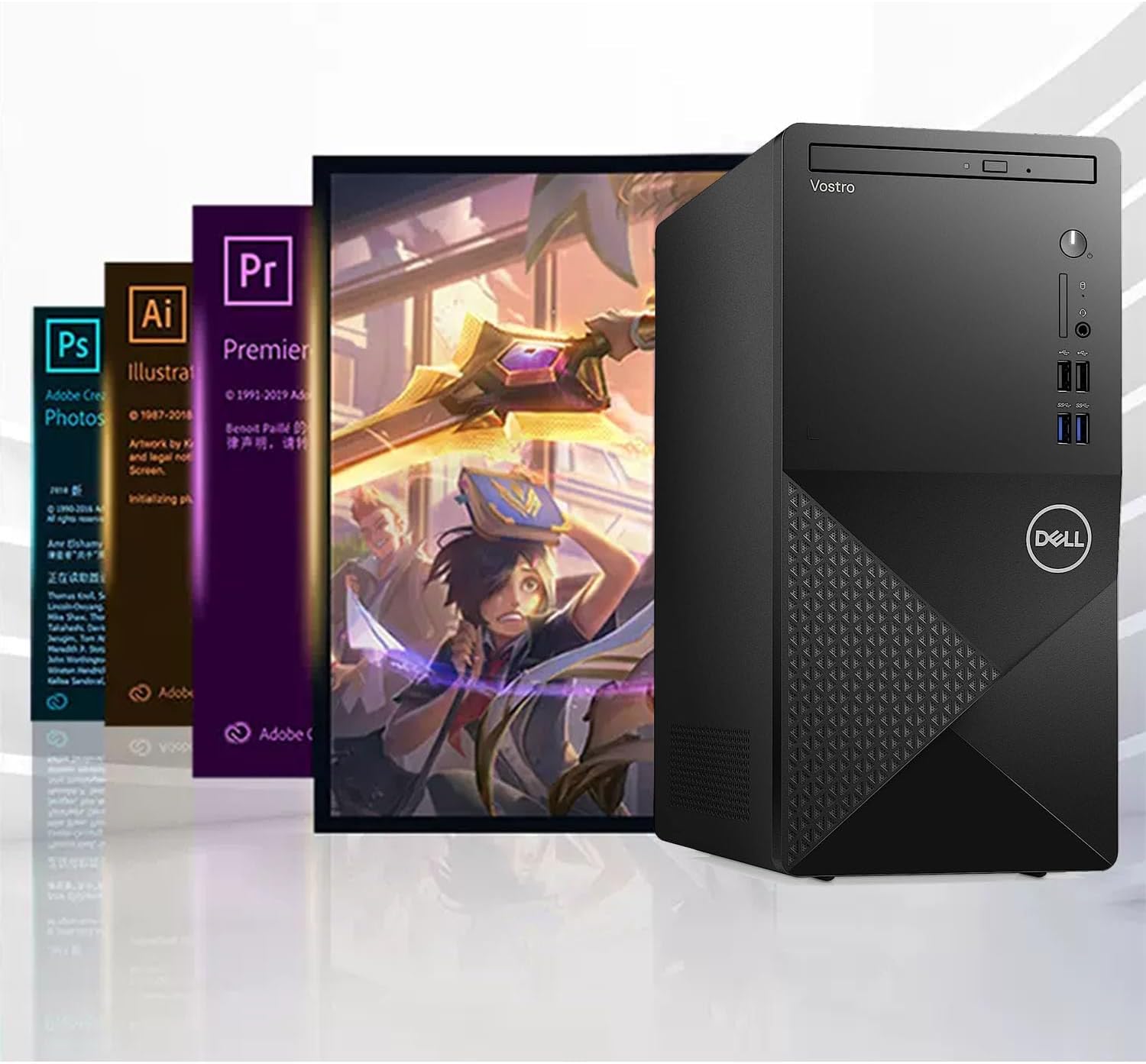 Dell Computadora de escritorio Vostro 3910, procesador Intel Core i5-12400 de 12 generación, RAM DDR4 de 32 GB, SSD PCIe de 256 GB + disco duro de 1