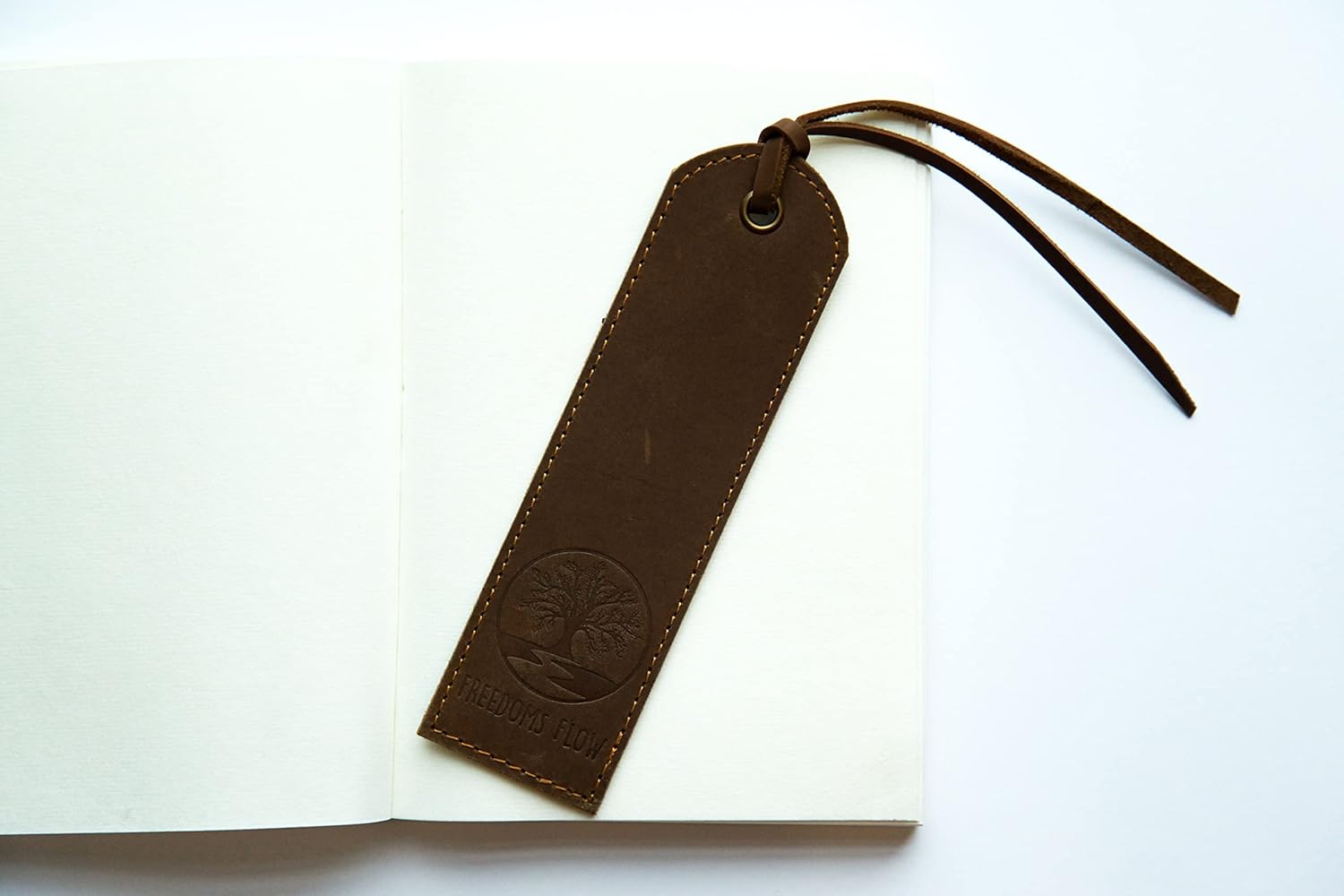 REFILL – Funda de cuero para diario A5 Freedoms Flow o use Alone Tree River of Life, 200 páginas de papel de algodón en blanco sin forro, diario,