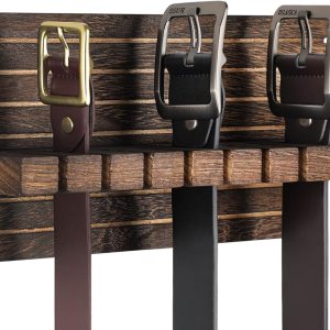 UGZOO Organizador de cinturón para armario, colgador de cinturón para colgar en la pared para 9 cinturones sin deslizarse, ahorrador de espacio para UGZOO Organizador de cinturón para armario, colgador de cinturón para colgar en la pared para 9 cinturones sin deslizarse, ahorrador de espacio para