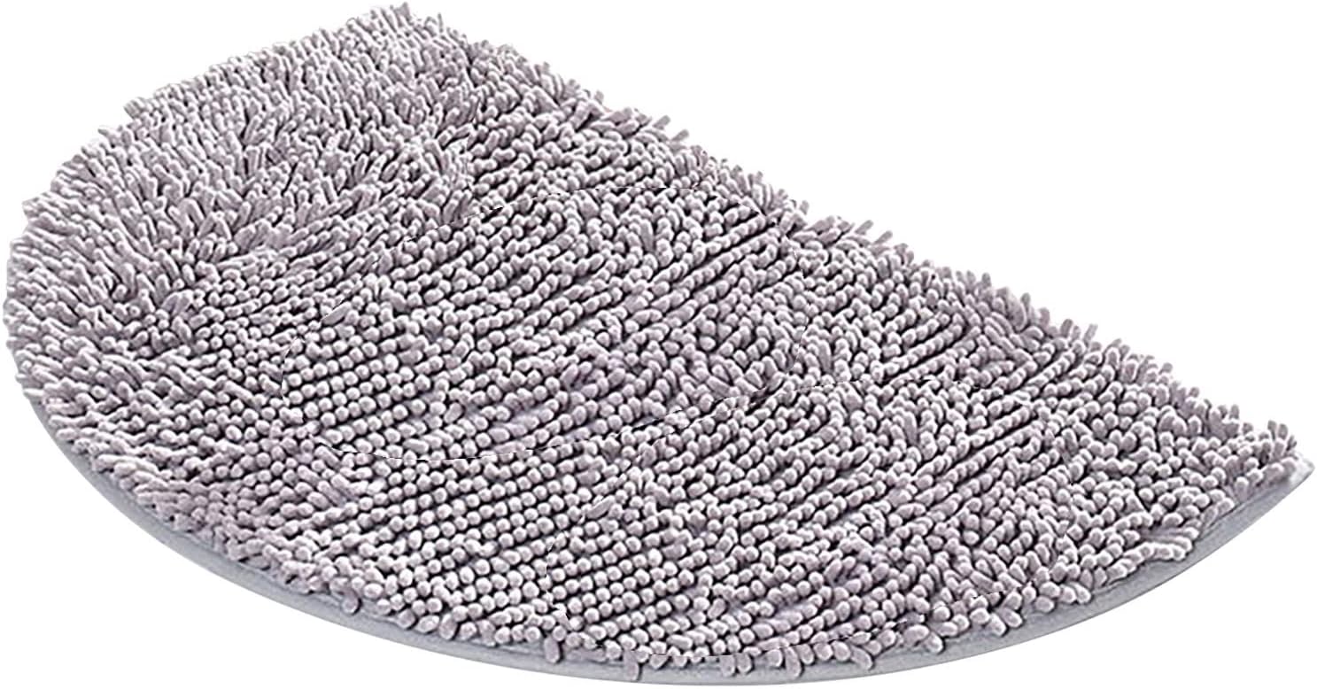 Scceatti Alfombras de baño de 20 x 13 pulgadas, alfombras de baño de medio círculo, suaves, antideslizantes, absorbentes, de secado rápido,