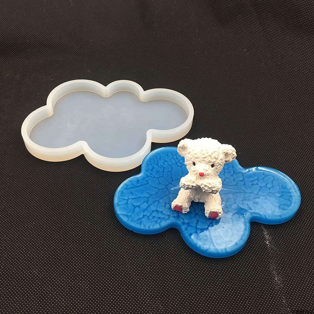 2 moldes grandes y pequeños de resina de nube, molde de silicona de nube, hecho a mano, resina epoxi, decoración de joyas, forma de nube, SL, moldes