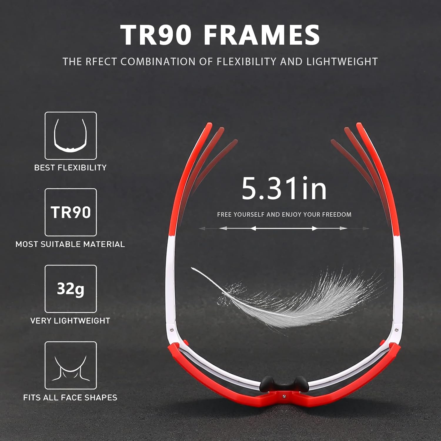 Gafas de sol polarizadas para ciclismo, deportes, 4 lentes, para correr, para béisbol, voleibol, béisbol, conducción, pesca