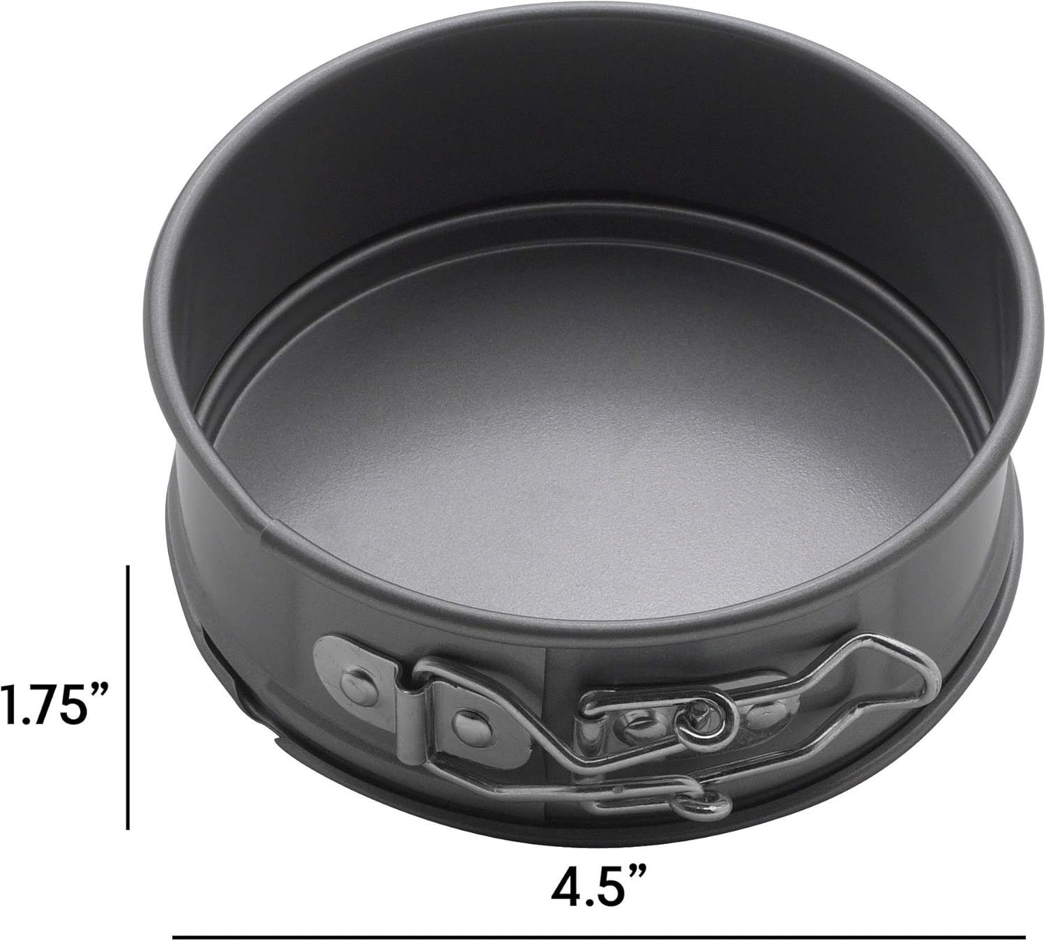 Mrs. Anderson’s Baking Mini molde desmontable, acero al carbono con revestimiento antiadherente, libre de PFOA, redondo, 4.5 pulgadas