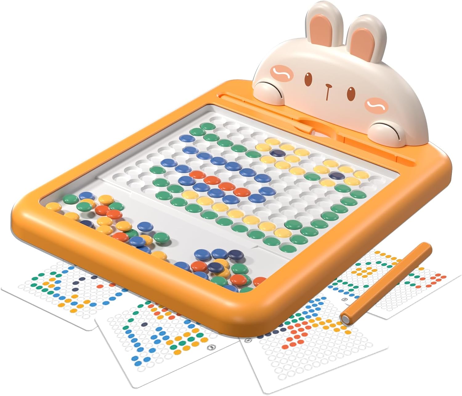 Tablero magnético de puntos para niños, tablero de dibujo magnético Montessori para niños pequeños, arte de puntos magnéticos, juguete educativo