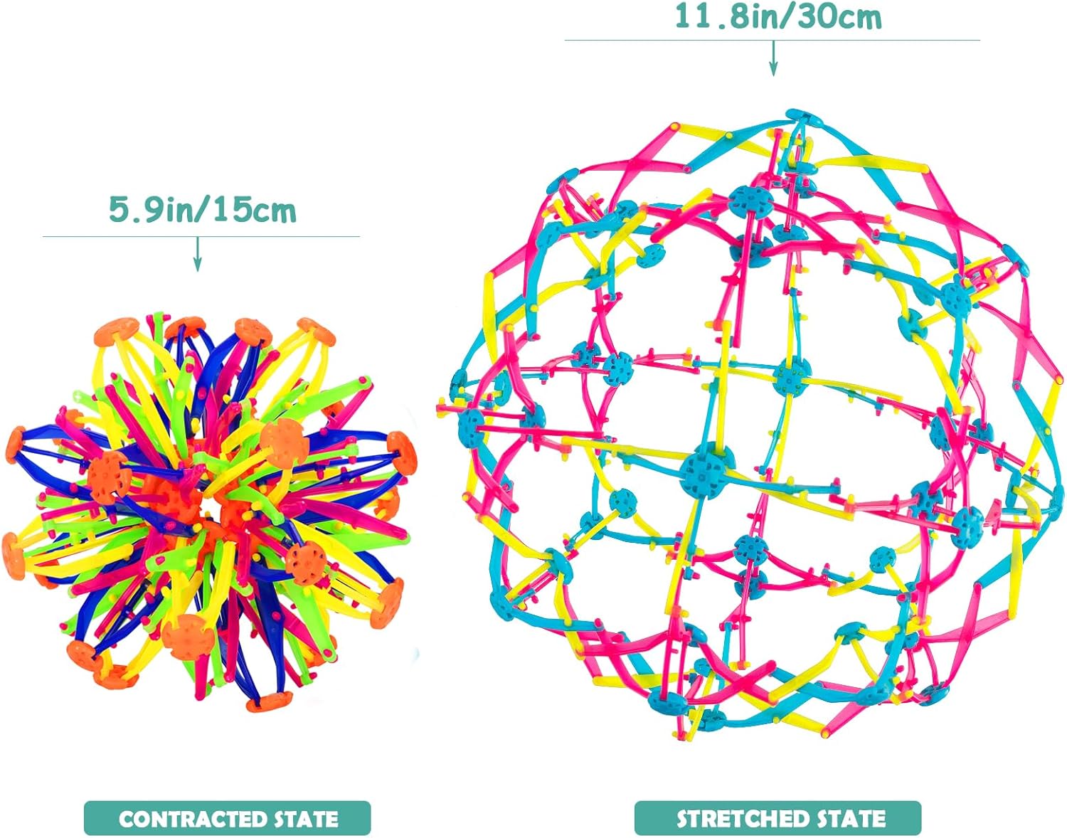 HYCY BJD – Pelota retráctil expandible, juguete de bola mágica para aliviar la ansiedad para manejar todas las necesidades de estrés de niños y
