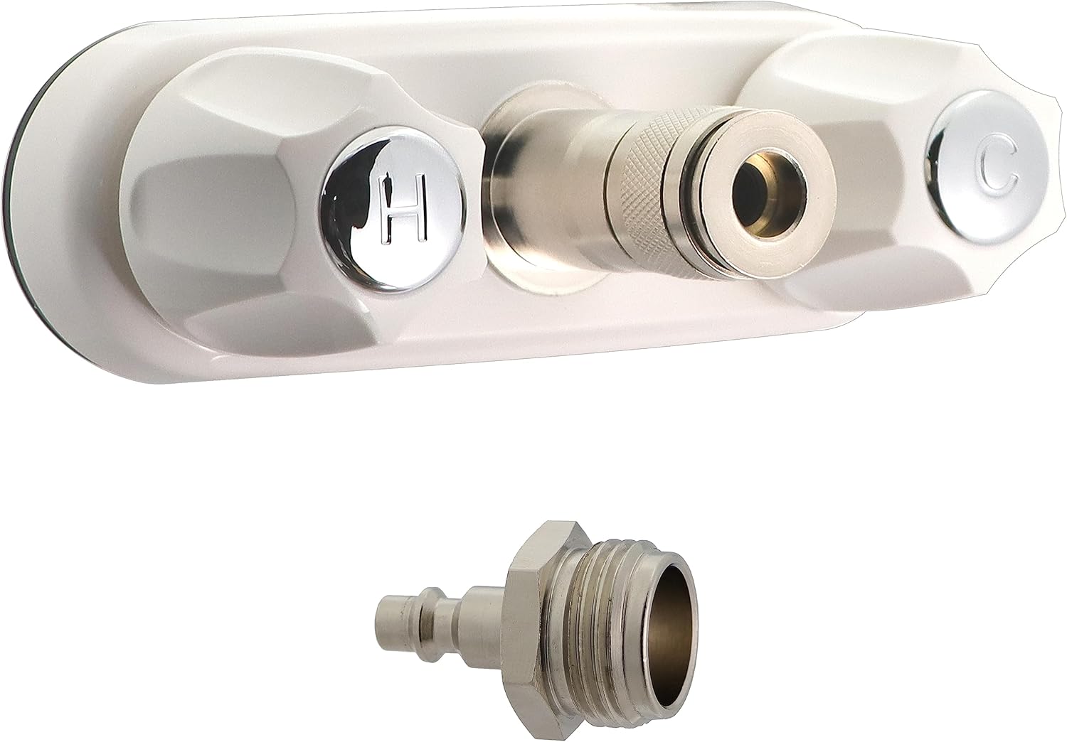 Grifo de conexión rápida para RV, Manguera de agua para cámper Reemplazo del grifo de la ducha, Grifo de conexión rápida exterior de RV, Kit de