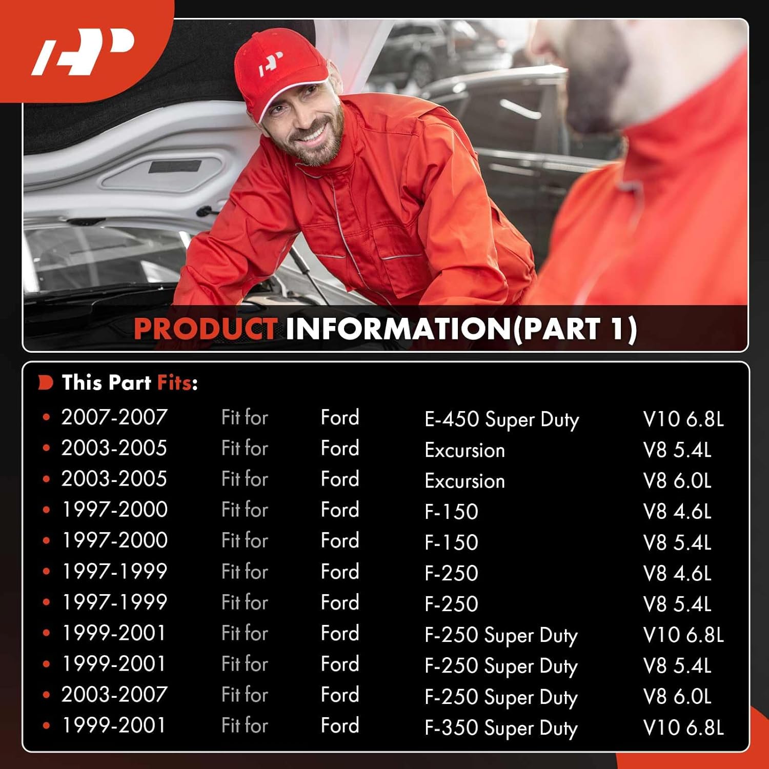 A-Premium Compresor de CA con polea de 8 ranuras compatible con vehículos Ford y Lincoln – 4.6L, 5.4L, 6.0L, 6.8L – Excursion 2003-2005, F-150