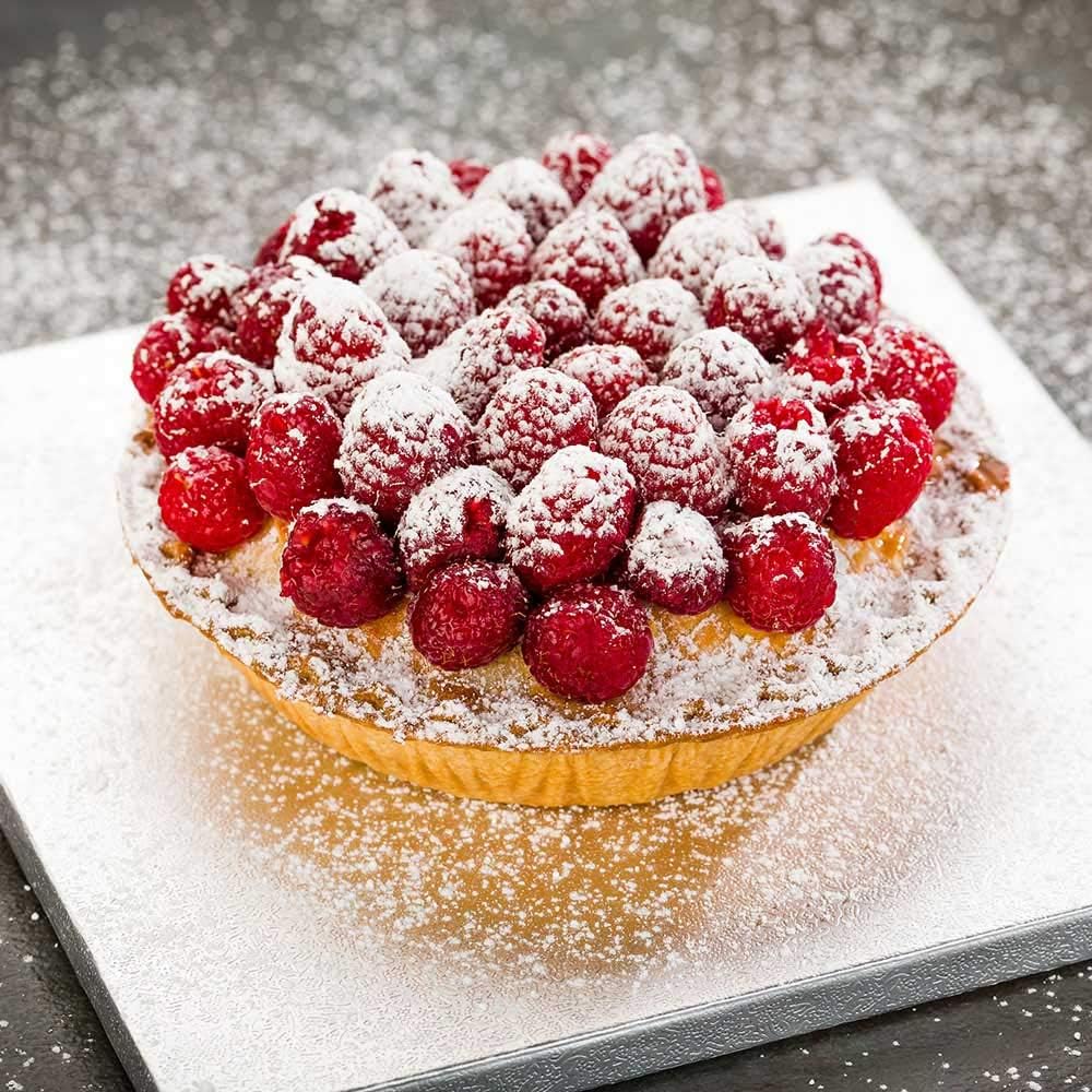 Pastry Tek – Tambor para pasteles de 8 pulgadas x 12 pulgadas de grosor, 1 tablero para pastel con borde cubierto, cuadrado, resistente a la grasa,