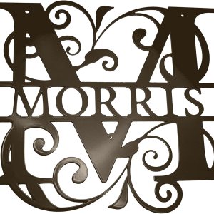Montague Metal Products – Monograma personalizado de letra dividida – 13 opciones de color – Letrero de acero personalizado con monograma – Placa de Montague Metal Products – Monograma personalizado de letra dividida – 13 opciones de color – Letrero de acero personalizado con monograma – Placa de