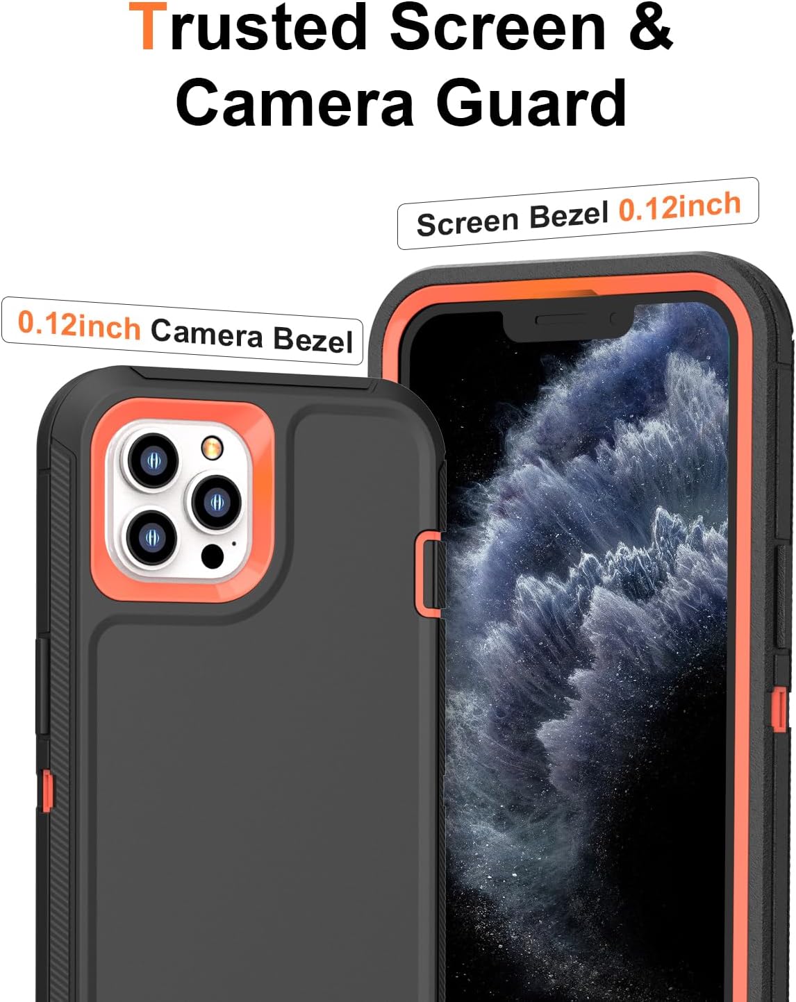Designed for iPhone 11 Pro Max Case 3-in-1 Full Body Rugged Protection Belt Clip Kickstand with 2 Screen Protectors, Heavy Duty Military Grade Drop