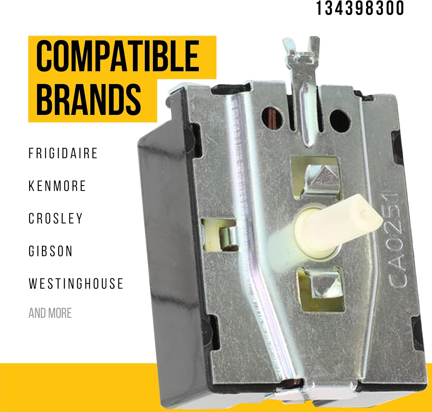 Interruptor de arranque giratorio mejorado 134398300  Compatible con secadora Kenmore Frigidaire  Sustituye a AP3838344 AH975832 EA975832 PS975832