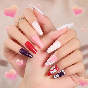 Beetles – Uñas a presión de 6 colores, 180 unidades, tamaño mediano, pegamento de 0.3 onzas fluidas (10ml) y calcomanías de uñas, reutilizables, Beetles – Uñas a presión de 6 colores, 180 unidades, tamaño mediano, pegamento de 0.3 onzas fluidas (10ml) y calcomanías de uñas, reutilizables,