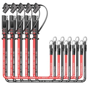 iMESTOU Arnés de terminal SAE a anillo tórico de 10 AWG, enchufe de desconexión rápida de 2 pines, arnés de terminal de ojal, cable de carga, cable iMESTOU Arnés de terminal SAE a anillo tórico de 10 AWG, enchufe de desconexión rápida de 2 pines, arnés de terminal de ojal, cable de carga, cable