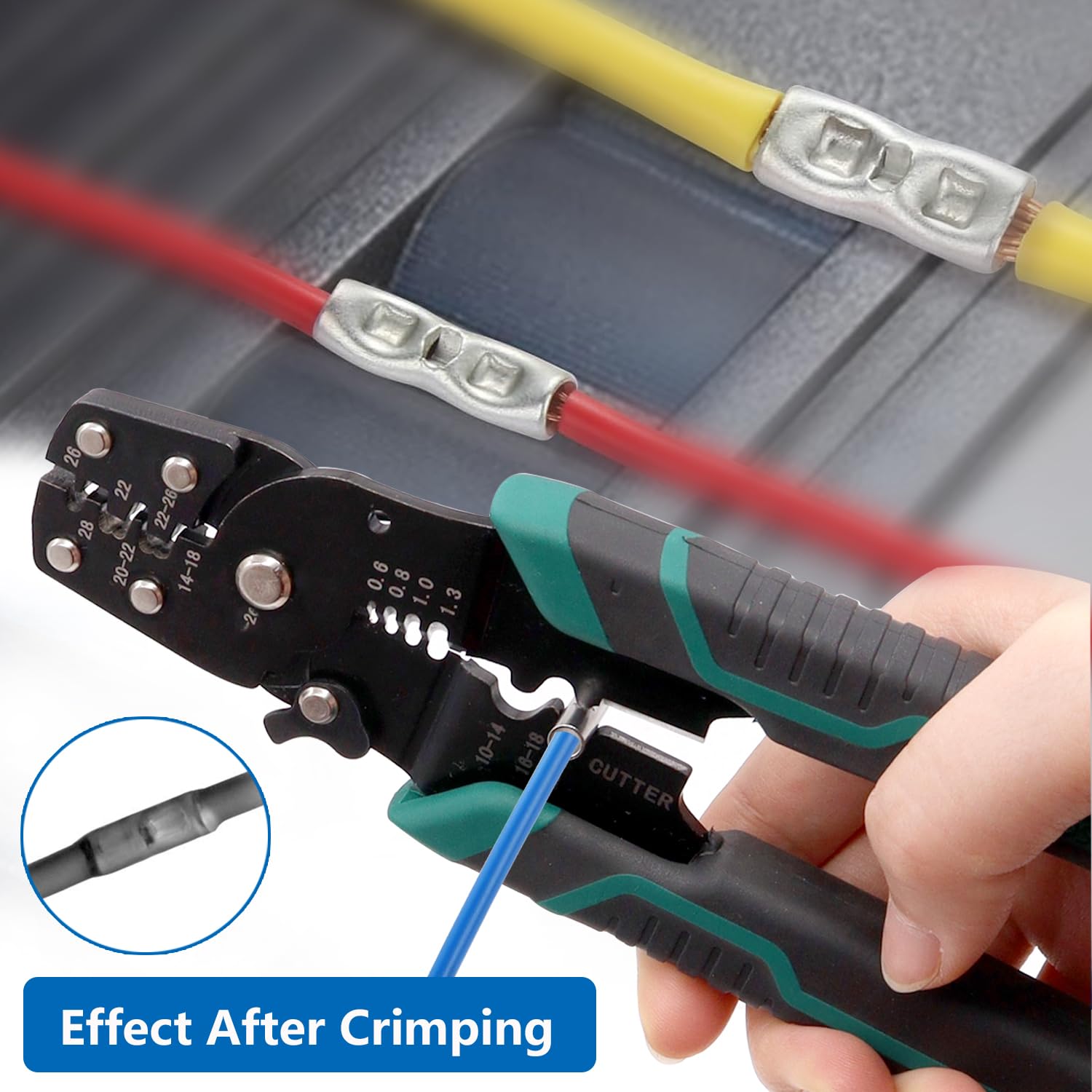 smseace Kit de conectores a tope no aislados de 80 piezas 468AWG con tubo termorretráctil para cableado AWG468 conectores de empalme a tope de cobre