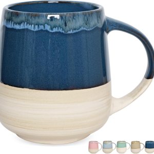 Bosmarlin Taza de café de cerámica extragrande, 23 onzas, apta para lavavajillas y microondas, taza de té grande de gran tamaño, esmalte reactivo Bosmarlin Taza de café de cerámica extragrande, 23 onzas, apta para lavavajillas y microondas, taza de té grande de gran tamaño, esmalte reactivo