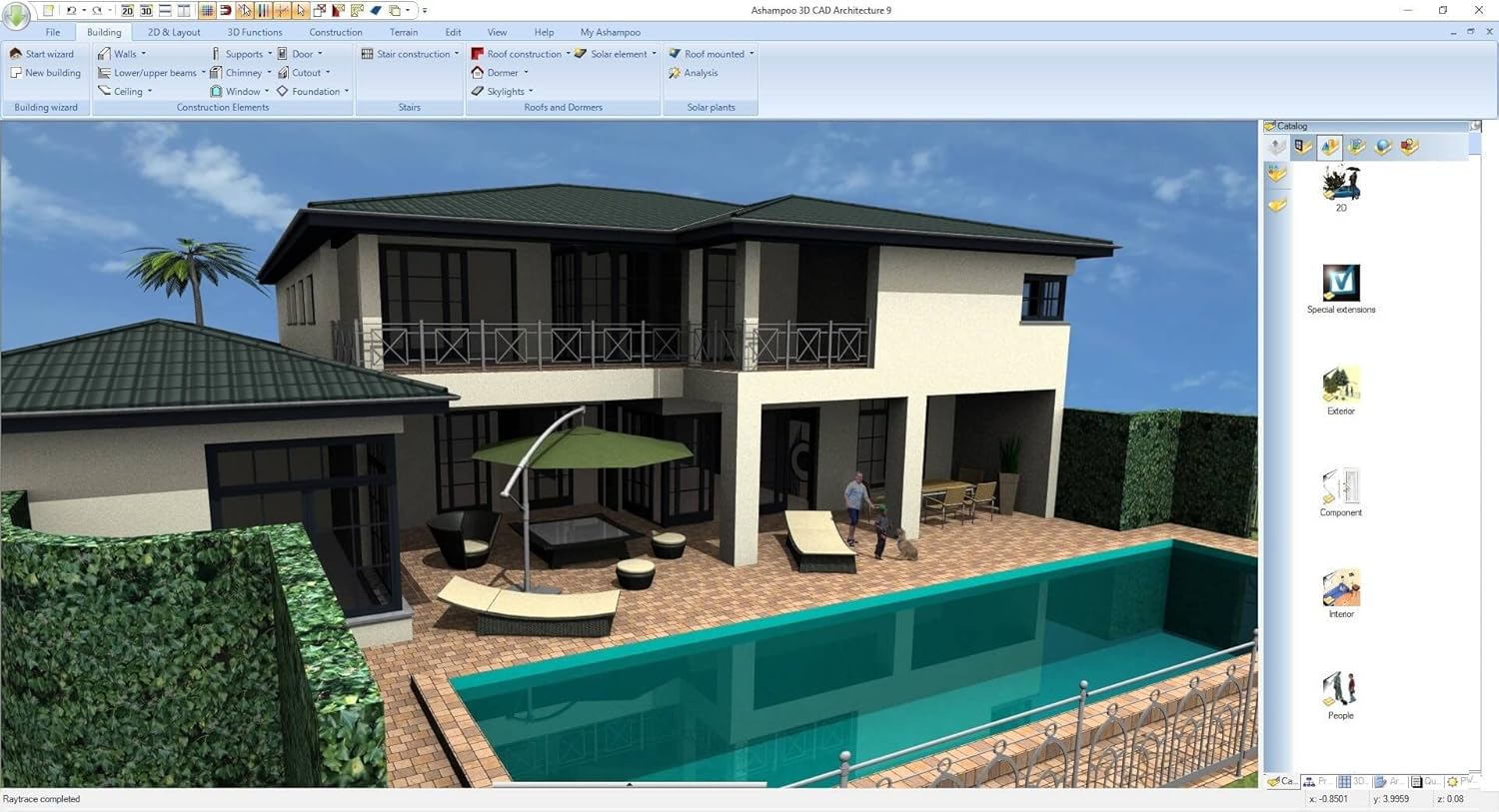 Home design software compatible with Windows 11, 10, 8.1, 7  Design your dream house including photovoltaic installations – 3D CAD 9 Architecture