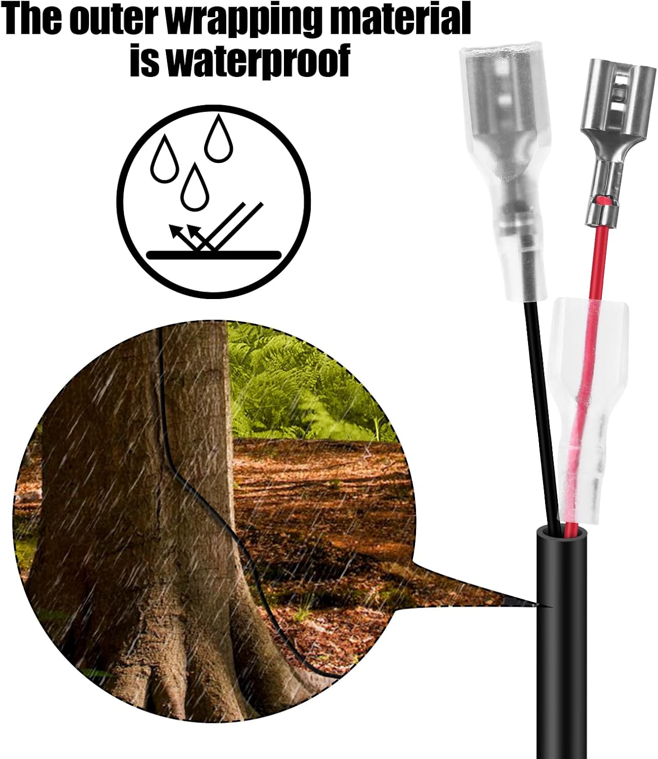 Cable de alimentación para cámara de sendero, cable de alimentación externo CC de 0.217 x 0.083 in compatible con Spypoint, Stealth Cam, Moultrie,