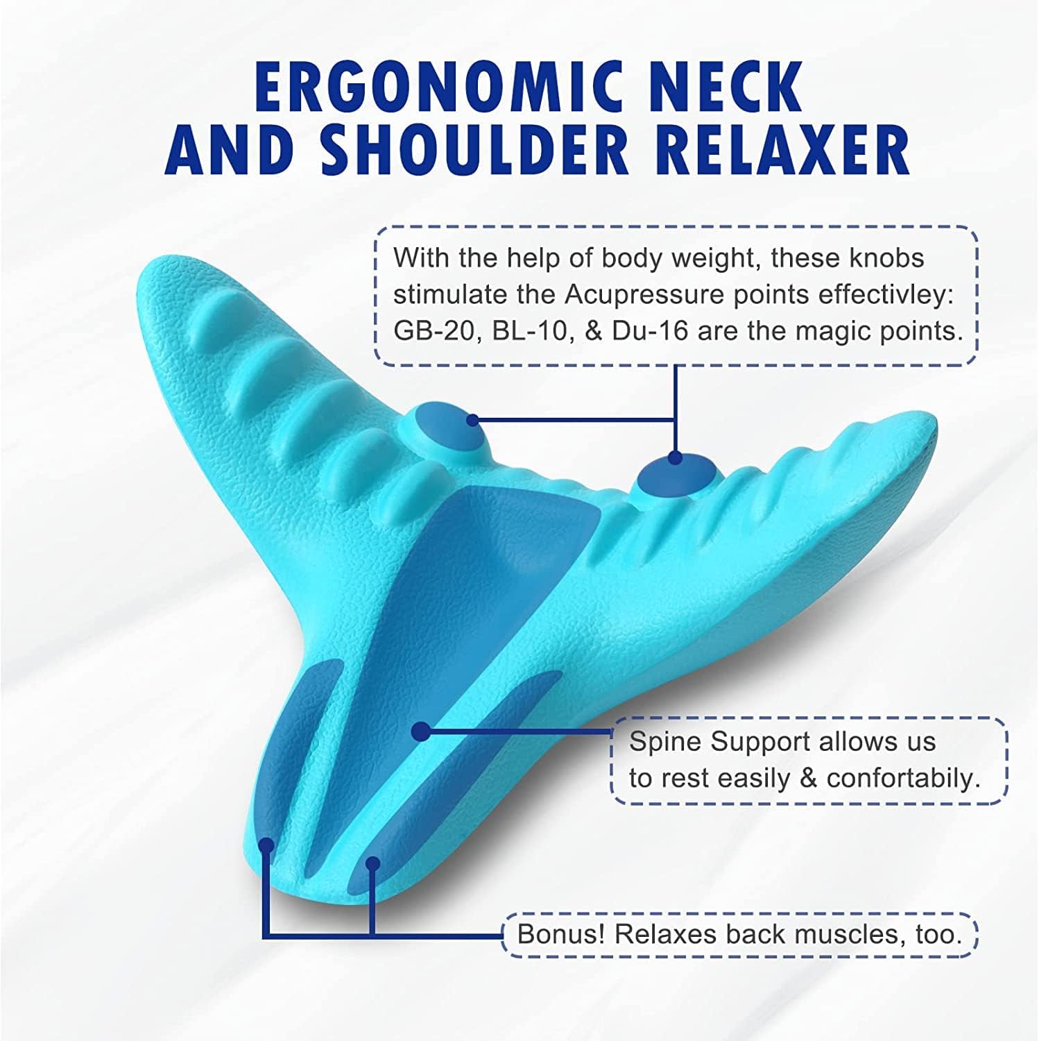 Salate Relajante de cuello y hombros, dispositivo de tracción cervical, estirador de cuello, tracción cervical para alivio del dolor de ATM y