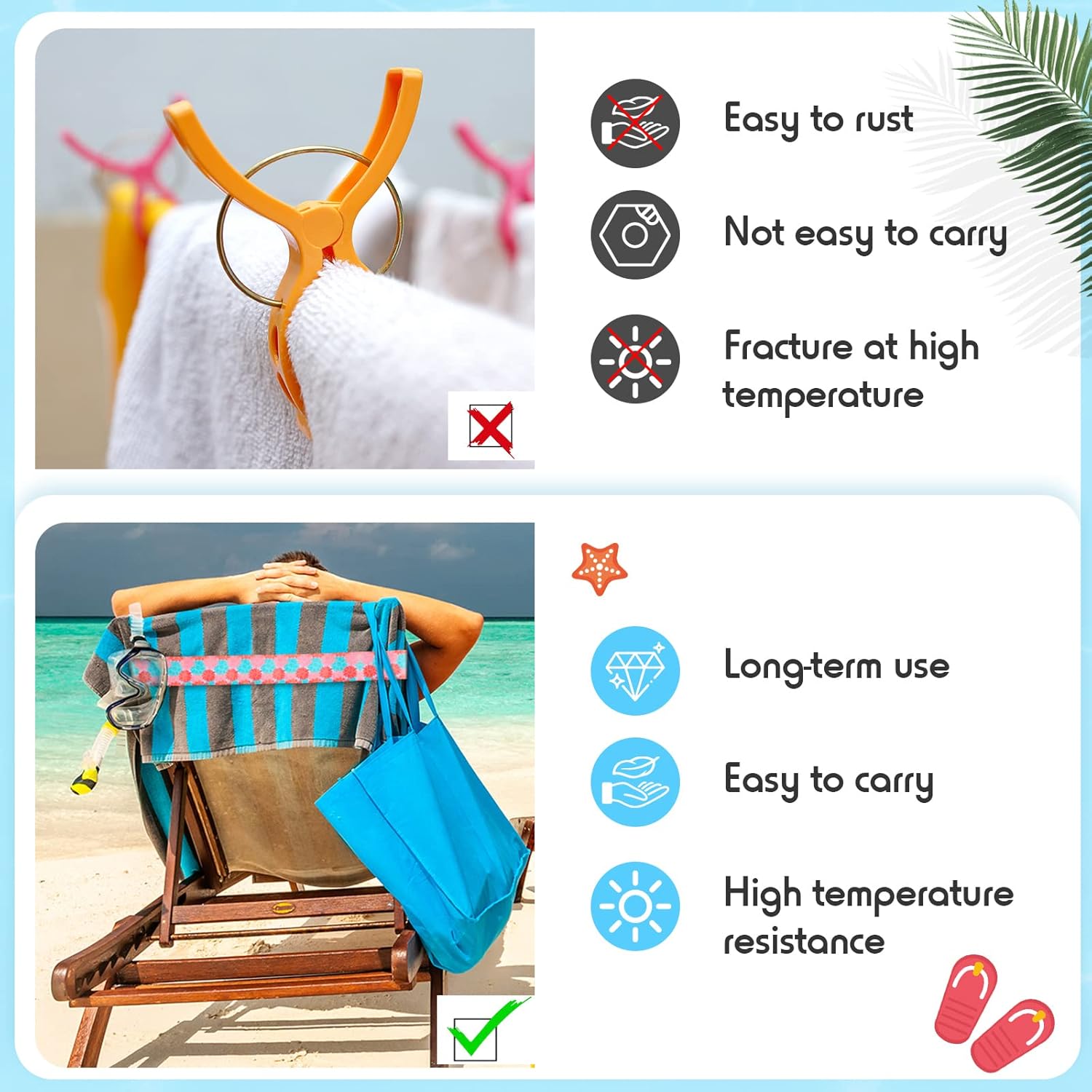 Paquete de 8 bandas de toalla para sillas de playa, clips de toalla de crucero para sala de estar, playa, piscina, soporte para toallas, correa