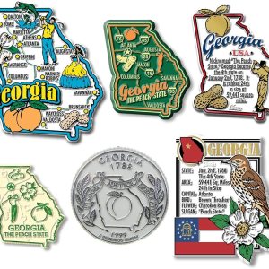 Classic Magnets – Juego de imanes de seis piezas de Georgia, incluye 6 diseños únicos, recuerdos coleccionables fabricados en los Estados Unidos Classic Magnets – Juego de imanes de seis piezas de Georgia, incluye 6 diseños únicos, recuerdos coleccionables fabricados en los Estados Unidos