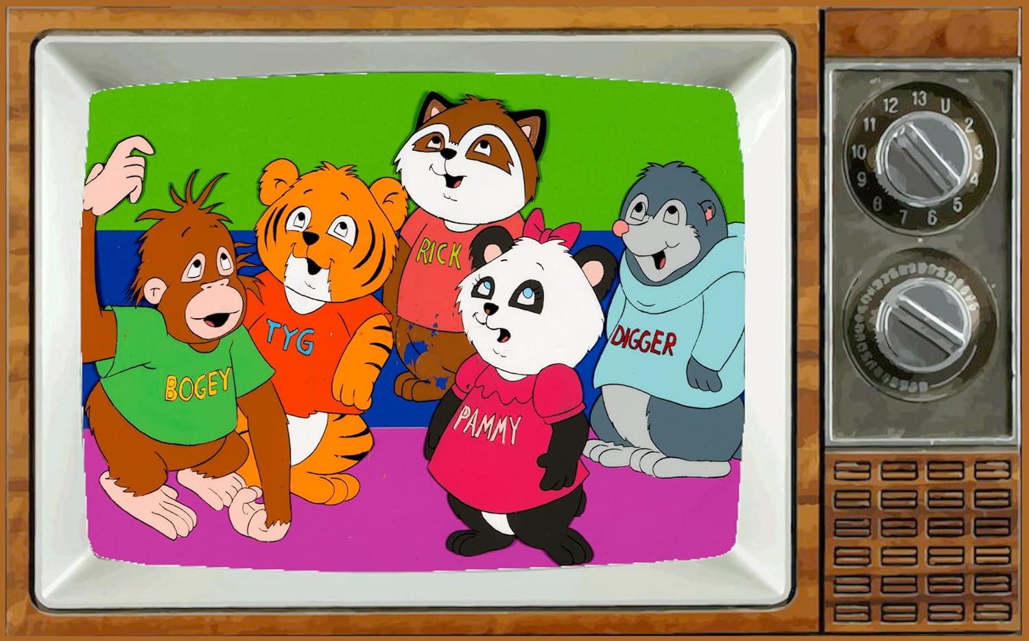 Shirt Tales – Imán para nevera de TV de 2 x 3 pulgadas, diseño nostálgico de dibujos animados de sábado por la mañana, vintage, refrigerador