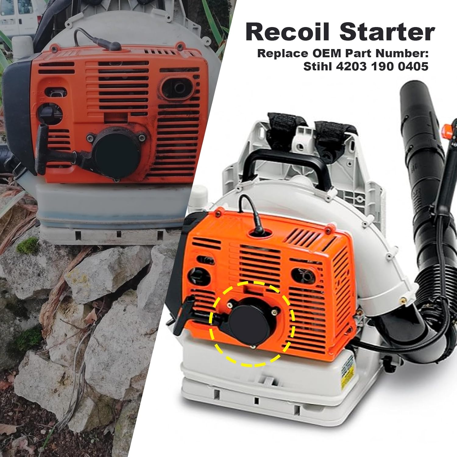Reemplazo de arranque de retroceso para soplador Stihl BR320 BR340 BR380 BR400 BR420, 4203-190-0405