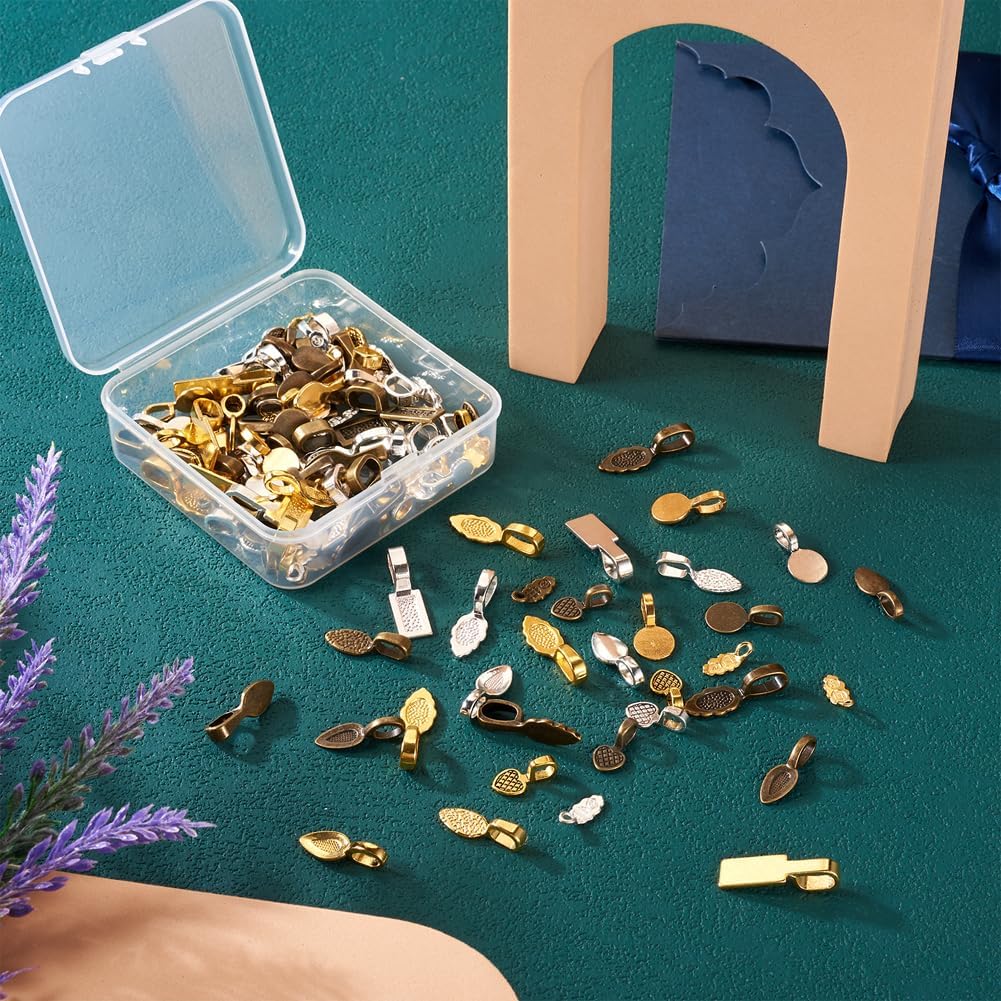MegaPet – 126 dijes tibetanos para colgar en forma de balas planas para pala, cuchara, ganchos para manualidades, aretes, pulseras, collares,