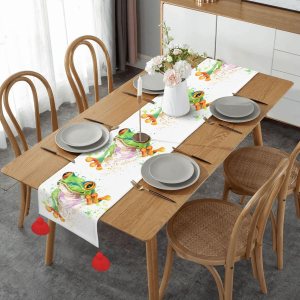 Frog Christmas Table Runner Dining Table Decor Christmas Decorations Indoor Home Decor Christmas Table Runners Xmas Navidad Decoracion 2023 for Frog Christmas Table Runner Dining Table Decor Christmas Decorations Indoor Home Decor Christmas Table Runners Xmas Navidad Decoracion 2023 for
