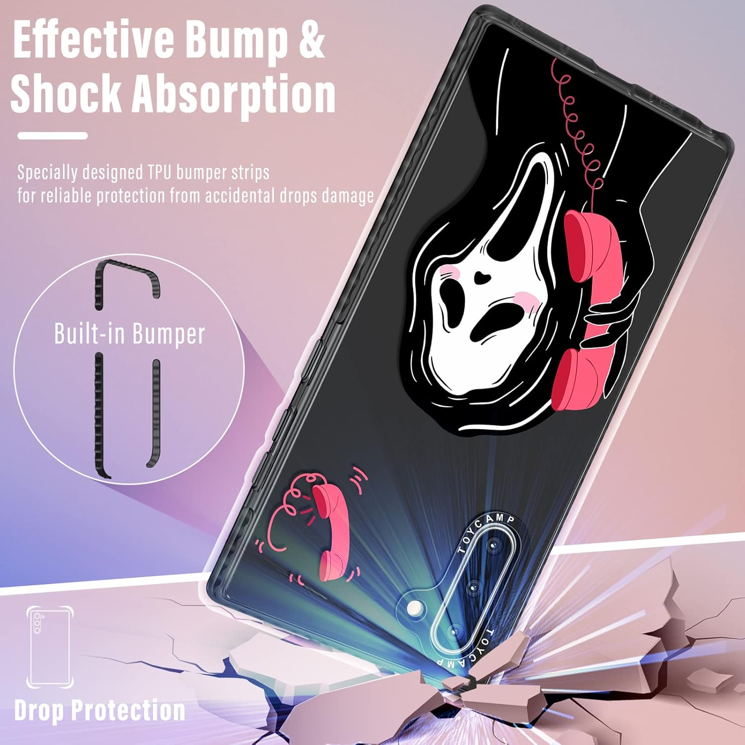Toycamp Funda para Note 10, bonito y divertido diseño de esqueleto de calavera para mujeres, niñas, niños y adolescentes para Galaxy Note 10, bonita