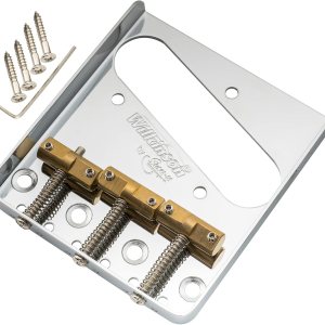 Wilkinson WTB Brass Compensated 3-Saddle Guitar Telecaster Bridge Asamblea para Fender Tele Style Piezas de repuesto de guitarra eléctrica, cromo Wilkinson WTB Brass Compensated 3-Saddle Guitar Telecaster Bridge Asamblea para Fender Tele Style Piezas de repuesto de guitarra eléctrica, cromo