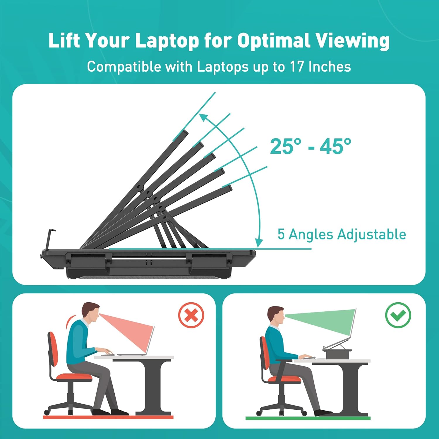 Soporte elevador doble para monitor de computadora con cajón para teléfono, elevador plegable ajustable para monitor de PC para escritorio,