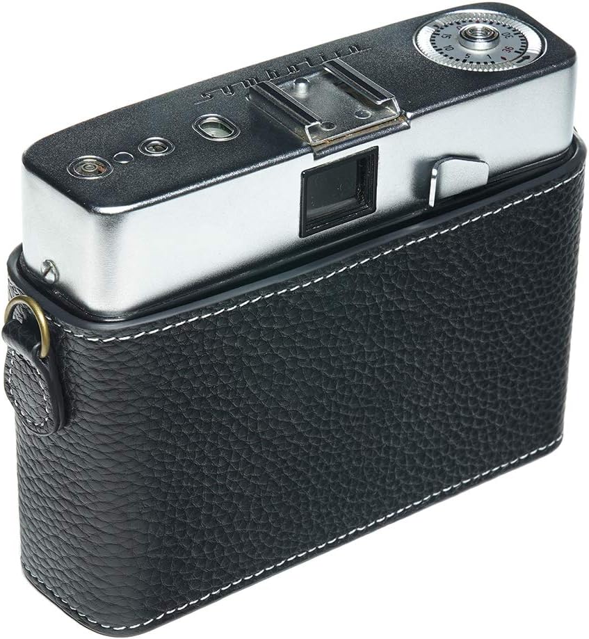 Hecho a mano cuero auténtico medio cámara caso bolsa cubierta para ZEISS IKON Symbolica película cámara color negro