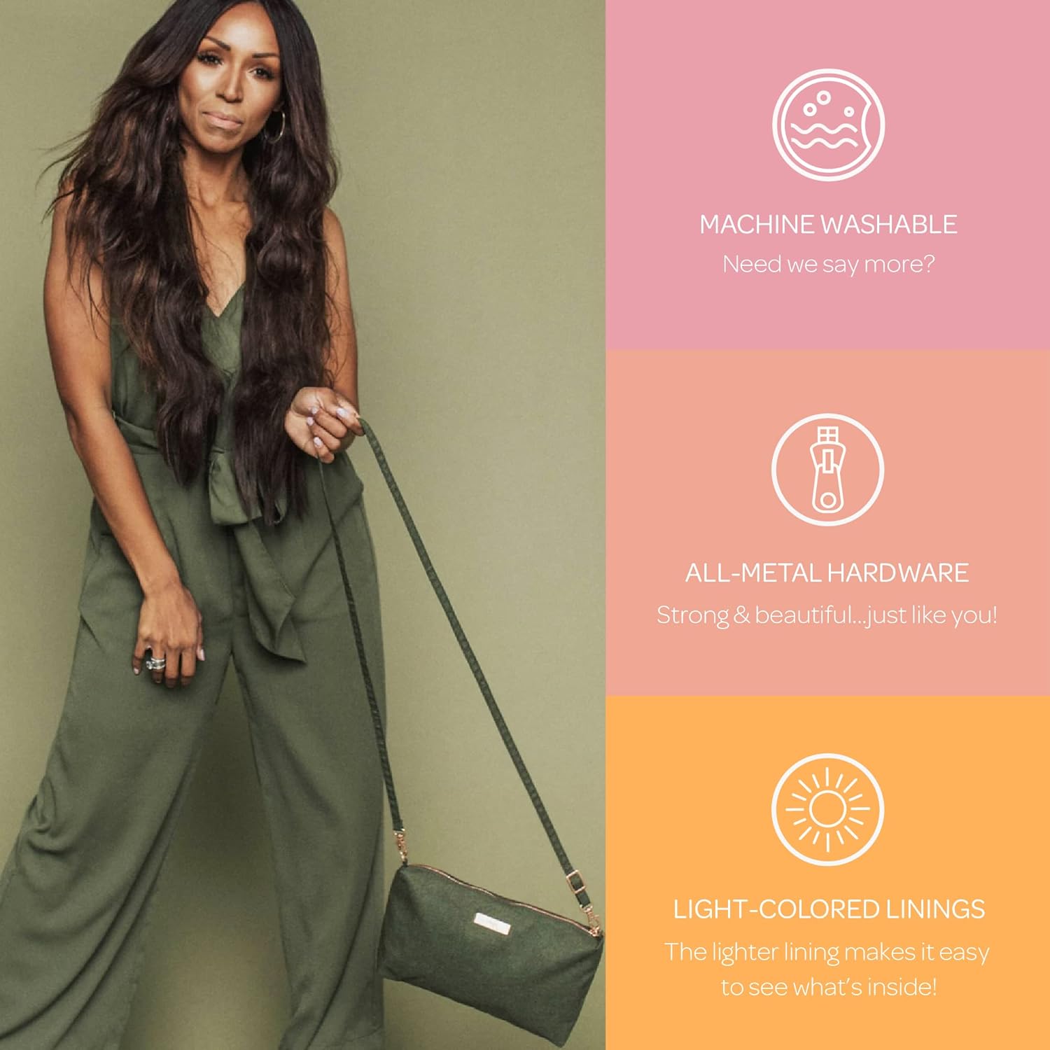 JuJuBe  Be Quick – Bolsa de hombro o bolsa de muñeca organizadora para viajes o bolsa de pañales